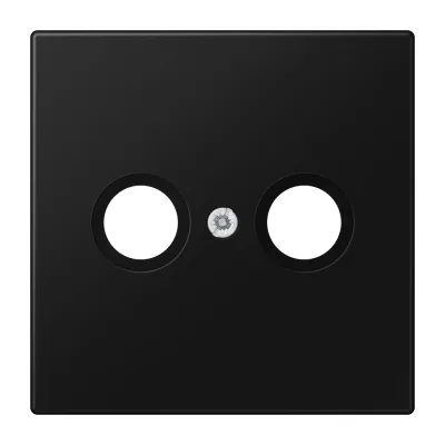 JUNG Abdeckung für Antennensteckdose LS990TVSWM | Universal passend DIN 45330 | Thermoplast matt | 70x70 mm | schwarz