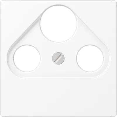 JUNG Abdeckung SAT-TV-Steckdose A561BFPLSATWWM | Zentralplatte | Thermoplast matt | schneeweiß RAL 9016 | 55x55 mm