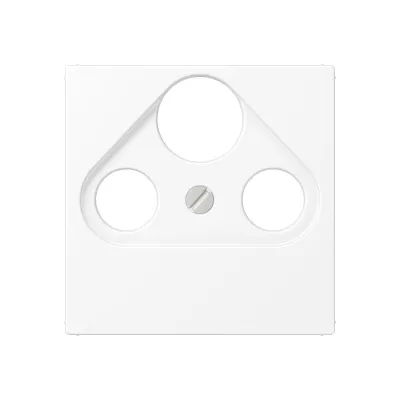 JUNG Abdeckung SAT-TV-Steckdose A561BFPLSATWWM | Zentralplatte | Thermoplast matt | schneeweiß RAL 9016 | 55x55 mm