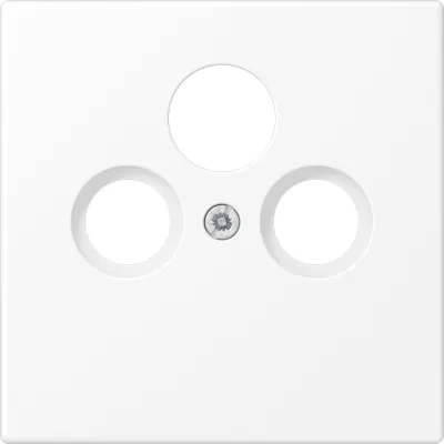 JUNG Abdeckung LS990SATWWM für SAT-TV-Steckdose | Vollplatte | Schraubbefestigung | Thermoplast matt | schneeweiß