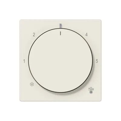 JUNG Abdeckung Thermostat A 1749 BF | Drehknopf | Thermoplast glänzend | 55x55 mm | weiß RAL 1013