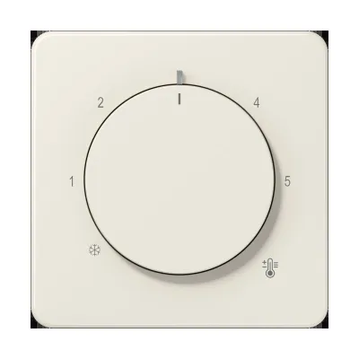 JUNG Abdeckung Thermostat CD 1749 BF | Drehknopf | Thermoplast | Klemmbefestigung | glänzend | RAL 1013 | weiß