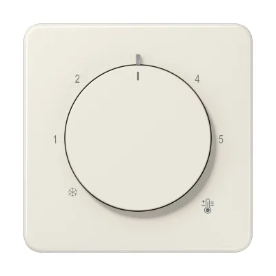 JUNG Abdeckung Thermostat CD 1749 BF | Drehknopf | Thermoplast | Klemmbefestigung | glänzend | RAL 1013 | weiß