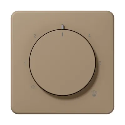 JUNG Abdeckung für Thermostat CD 1749 BF GB | Drehknopf | Thermoplast lackiert | Klemmbefestigung | gold-bronze