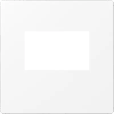 JUNG USB Zentralplatte A1569USBWWM | Abdeckung für USB-Ladegerät | Thermoplast matt | schneeweiß RAL 9016 | 55x55 mm