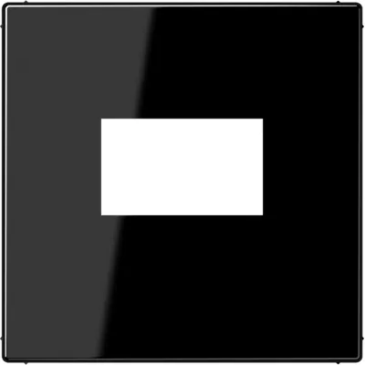 JUNG Abdeckung LS1969USBSW für USB-Ladegerät | Zentralplatte | 70x70 mm | Thermoplast glänzend | schwarz RAL 9005