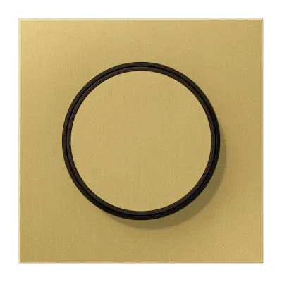 JUNG Abdeckung Drehknopf ME 1740 C | für Dimmer | Metall matt | Klemmbefestigung | Messing classic | 70x70 mm