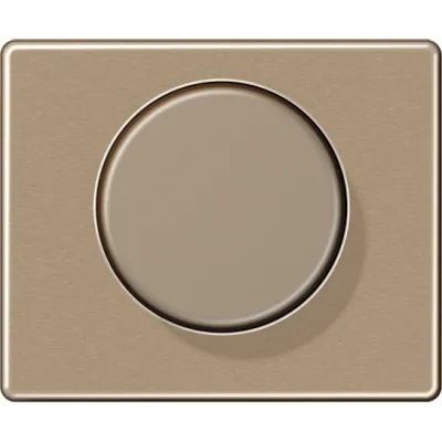 JUNG Abdeckung Drehdimmer SL1540GB | Drehknopf Metall glänzend | Aluminium eloxiert | Klemmbefestigung | Bronze