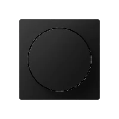 JUNG Abdeckung Drehknopf A 1740 BF SWM | Dimmer Drehrad | Thermoplast matt | Klemmbefestigung | graphitschwarz RAL 9005
