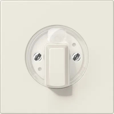 JUNG Abdeckung Drehschalter LS1941 | Zentralplatte Jalousie-Schalter | Duroplast glänzend | cremeweiß RAL1013