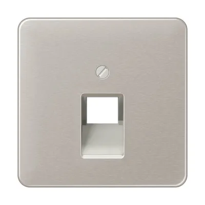 JUNG Abdeckung für IAE/UAE Anschlussdose CD569-1UAPT | 1x8-polig | Metall Aluminium eloxiert | Aufputz | Platin