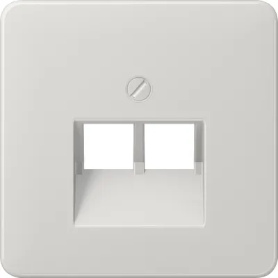 Jung Abdeckung CD569-2UALG | UAE/IAE 2x8-polig | Cat 5e & Cat 6 passend | bruchsicher Duroplast | Aufputz | lichtgrau