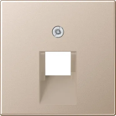 JUNG Abdeckung für IAE/UAE-Anschlussdose A569-1PLUACH | 1-fach | Schraubbefestigung | Duroplast glänzend | champagner