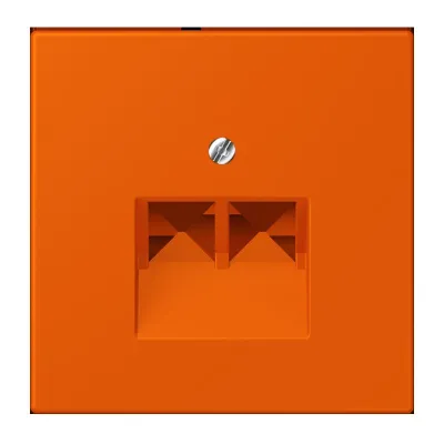 JUNG Abdeckung für IAE/UAE-Anschlussdose LC 969-2 UA 260 | Cat 6 kompatibel | Thermoplast matt | 2-fach | orange vif