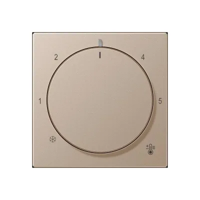 JUNG Abdeckung Thermostat A1749BFCH | Drehknopf | für RTR230 RTR231 RTR241 FTR231 | Thermoplast | champagner | 55x55 mm
