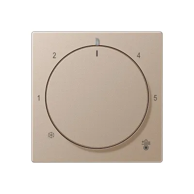 JUNG Abdeckung Thermostat A1749BFCH | Drehknopf | für RTR230 RTR231 RTR241 FTR231 | Thermoplast | champagner | 55x55 mm