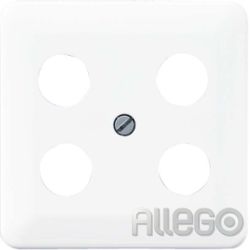 Jung Abdeckung für SAT 4-Loch 561-4SAT1 CD universal weiß Jung Abdeckung für SAT