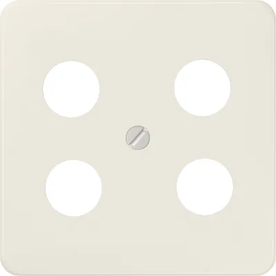 JUNG Abdeckung SAT-TV 4-Loch 561-4SAT1 | Zentralplatte Hirschmann | Thermoplast | Schraubbefestigung | cremeweiß RAL1013