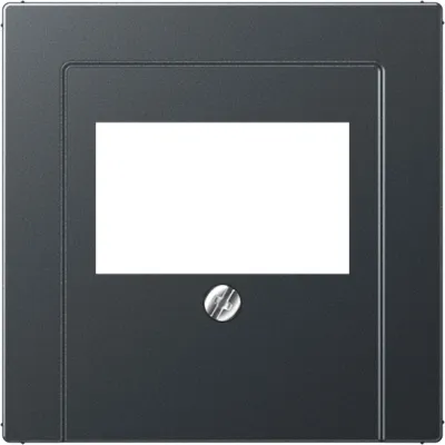 JUNG Abdeckung für TAE-Anschlussdose A569BFPLTANM | Zentralplatte | Thermoplast | anthrazit matt | 55x55 mm | Aufputz