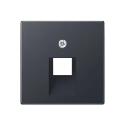 JUNG Abdeckung für IAE/UAE-Anschlussdose A569-1BFPLUAANM | 1x8-polig | bruchsicher | Thermoplast matt | anthrazit
