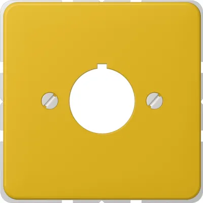 JUNG Abdeckung für Befehlsgeräte 564GE | Tragring | Schraubbefestigung | Ø 22,5 mm | Duroplast | gelb