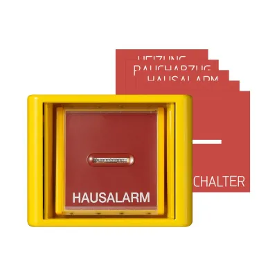 JUNG Abdeckung mit Glasscheibe AS561GLGE | Schalter/Taster Wippe | bruchsicher Thermoplast | glänzend | gelb RAL1004