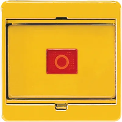JUNG Abdeckung 561GLGE | Glasscheibe | Wippe für Schalter/Taster | Duroplast | gelb RAL 1004
