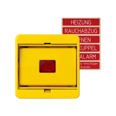 JUNG Abdeckung 561GLGE | Glasscheibe | Wippe für Schalter/Taster | Duroplast | gelb RAL 1004