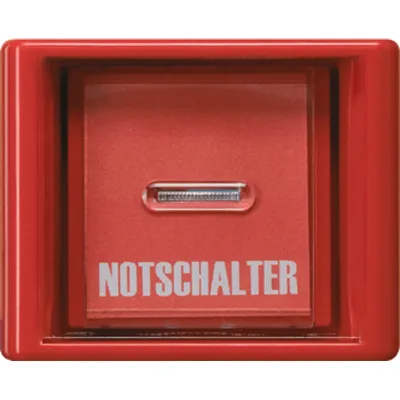 JUNG Abdeckung mit Glasscheibe AS561GLRT | für Schalter/Taster | einteilige Wippe | glänzend | Duroplast | rot