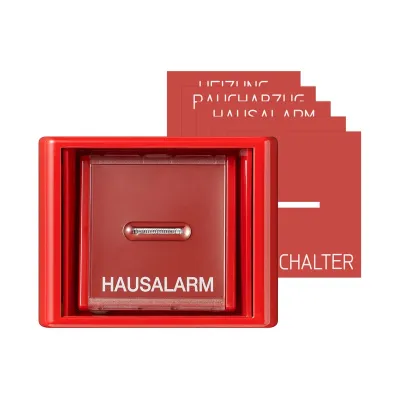 JUNG Abdeckung mit Glasscheibe AS561GLRT | für Schalter/Taster | einteilige Wippe | glänzend | Duroplast | rot
