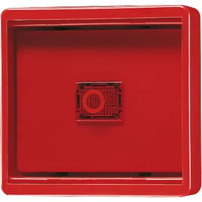 Jung Abdeckung mit Glasscheibe 661WGLR | WG600 Aufputz-Schalter Wippe | IP44 | Kunststoff Duroplast | rot RAL3000