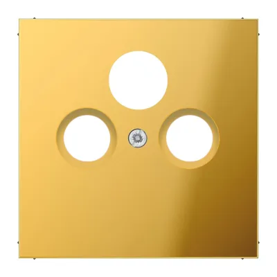 JUNG Abdeckung SAT-TV-Steckdose GO2990SAT | Zentralplatte | Metall PVD-beschichtet | glänzend | 70x70 mm | Gold