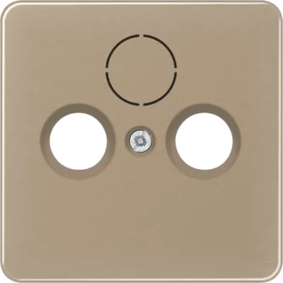 JUNG Abdeckung SAT-TV CD561SATGB | Zentralplatte 3-Loch | Aluminium eloxiert glänzend | Aufputz | gold-bronze