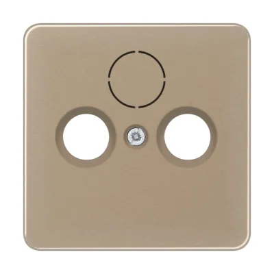 JUNG Abdeckung SAT-TV CD561SATGB | Zentralplatte 3-Loch | Aluminium eloxiert glänzend | Aufputz | gold-bronze