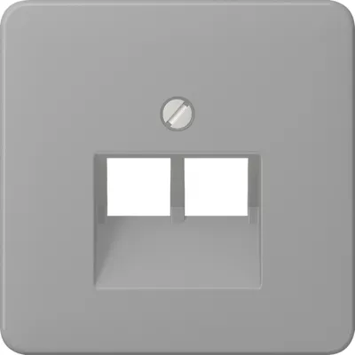 Jung Abdeckung CD569-2UAGR | IAE/UAE 2x8-polig | Cat.5e Cat.6 kompatibel | Aufputz | Kunststoff Duroplast | grau
