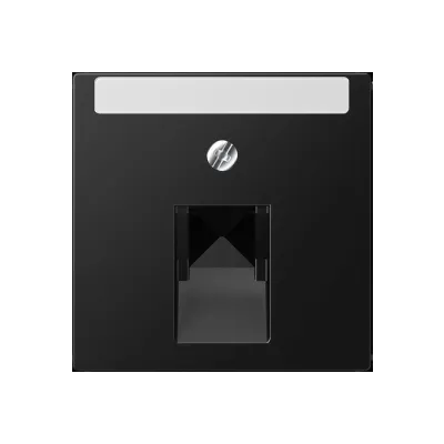 JUNG Abdeckung A 569-1 NA PLUA SWM | Zentralplatte IAE/UAE | 1-fach | Unterputz | RAL 9005 graphitschwarz matt