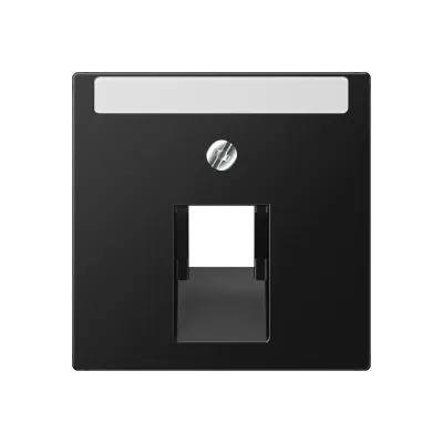 JUNG Abdeckung A 569-1 NA PLUA SWM | Zentralplatte IAE/UAE | 1-fach | Unterputz | RAL 9005 graphitschwarz matt
