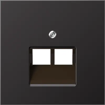 JUNG Abdeckung AL2969-2UAD für IAE/UAE Anschlussdose 2x8-polig | Aufputz | Aluminium matt lackiert | 70x70 mm | dark