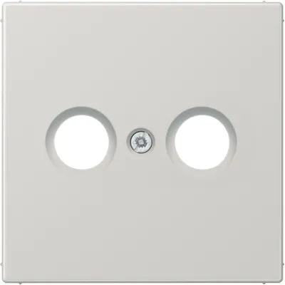 JUNG Abdeckung Antennendose LS990 | TV Koaxial | Schraubbefestigung | Duroplast lichtgrau RAL 7035 | 70x70mm