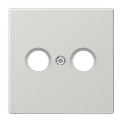 JUNG Abdeckung Antennendose LS990 | TV Koaxial | Schraubbefestigung | Duroplast lichtgrau RAL 7035 | 70x70mm
