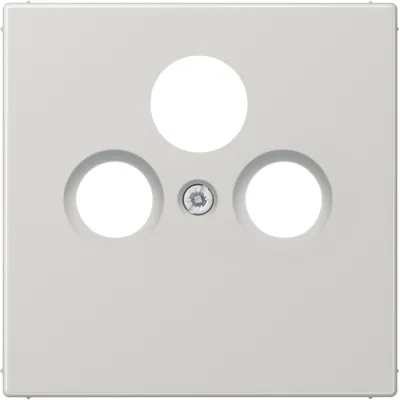 JUNG Abdeckung LS990SATLG für SAT-TV-Steckdose | Zentralplatte | Schraubbefestigung | Duroplast | 70x70mm | lichtgrau