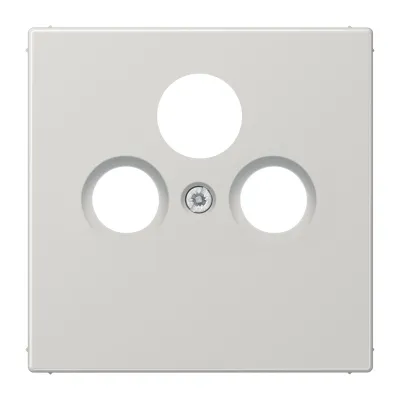 JUNG Abdeckung LS990SATLG für SAT-TV-Steckdose | Zentralplatte | Schraubbefestigung | Duroplast | 70x70mm | lichtgrau