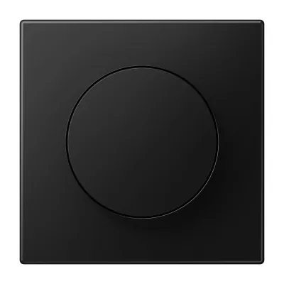 JUNG Abdeckung mit Drehknopf LS 1740 SWM | Dimmer-Einsatz | matt | Duroplast | 70x70 mm | graphitschwarz RAL 9005