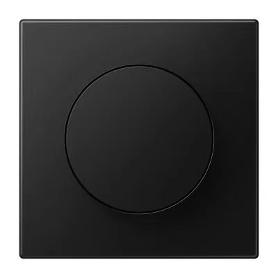 JUNG Abdeckung mit Drehknopf LS 1740 SWM | Dimmer-Einsatz | matt | Duroplast | 70x70 mm | graphitschwarz RAL 9005