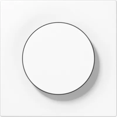 JUNG Abdeckung mit Drehknopf LS 1740 WW | Dimmer-Zubehör | Duroplast glänzend | alpinweiß RAL 9016 | 70x70 mm