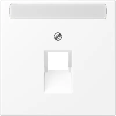 JUNG Abdeckung LS969-1NAUAWWM | für UAE Anschlussdose 1-fach | Beschriftungsfeld | schneeweiß matt | 70x70mm
