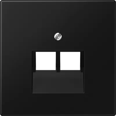 JUNG Abdeckung für UAE/IAE-Anschlussdose LS969-2UASWM | 2-fach | Thermoplast | matt | Unterputz | graphitschwarz