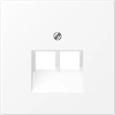 JUNG Abdeckung für IAE/UAE-Anschlussdose LS969-2UAWWM | 2-fach | Unterputz | Thermoplast lackiert | schneeweiß matt