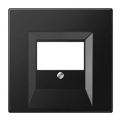 JUNG Abdeckung LS969TSWM für TAE-Anschlussdose | geschraubt | Unterputz | Thermoplast matt | 70x70mm | graphitschwarz