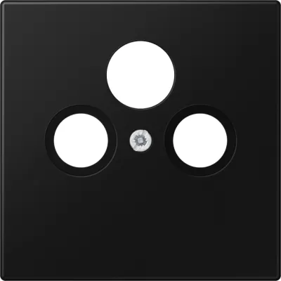 JUNG Abdeckung SAT-TV-Steckdose LS990SATSWM | 1-fach | Thermoplast matt | 70x70 mm | Schraubbefestigung | graphitschwarz